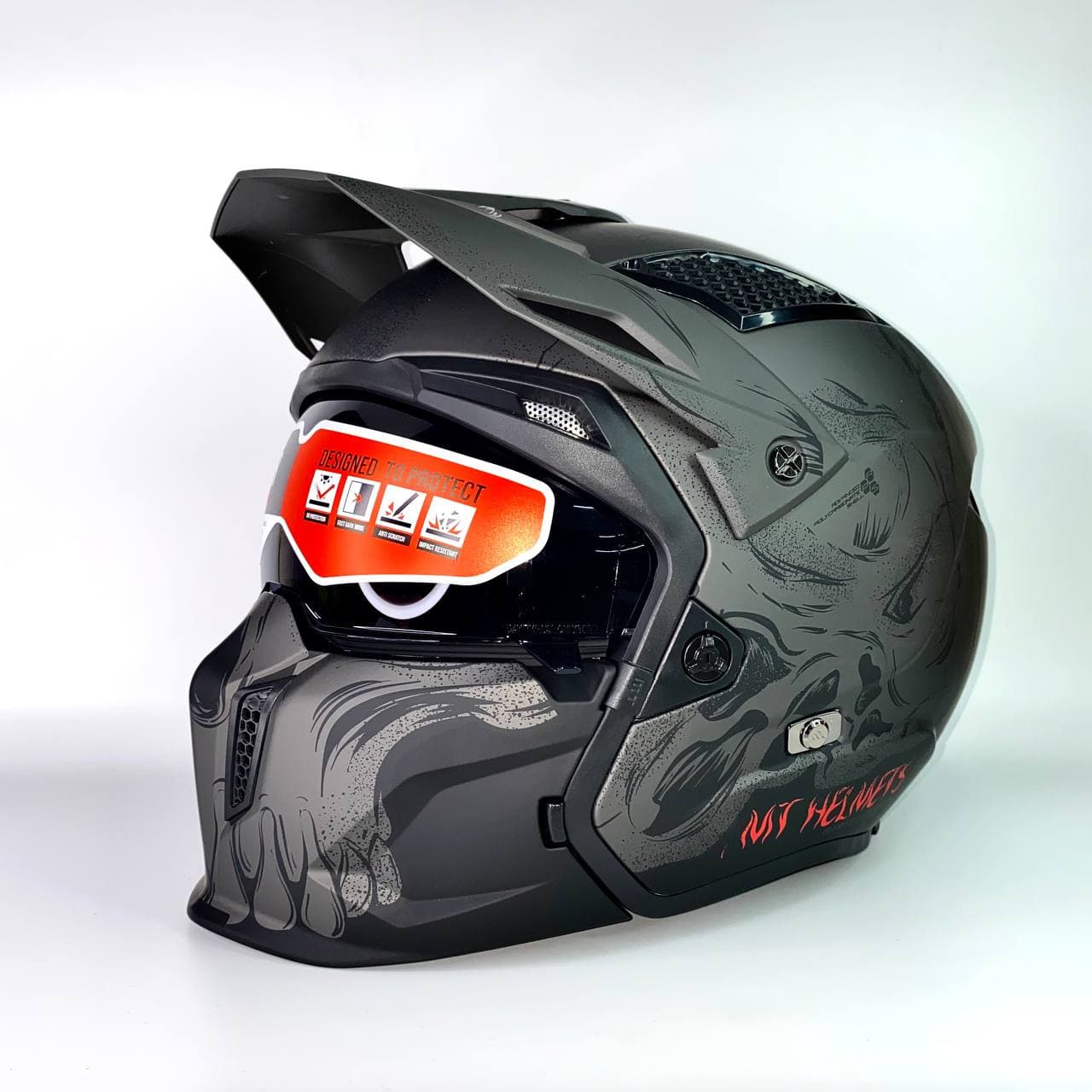 MT Helmets STREETFIGHTER SV SKULL Matt Gray - KMX Helmets