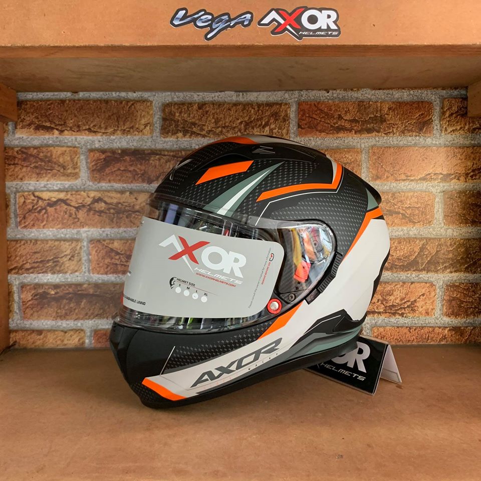 AXOR Street Matt Black Orange - KMX Helmets