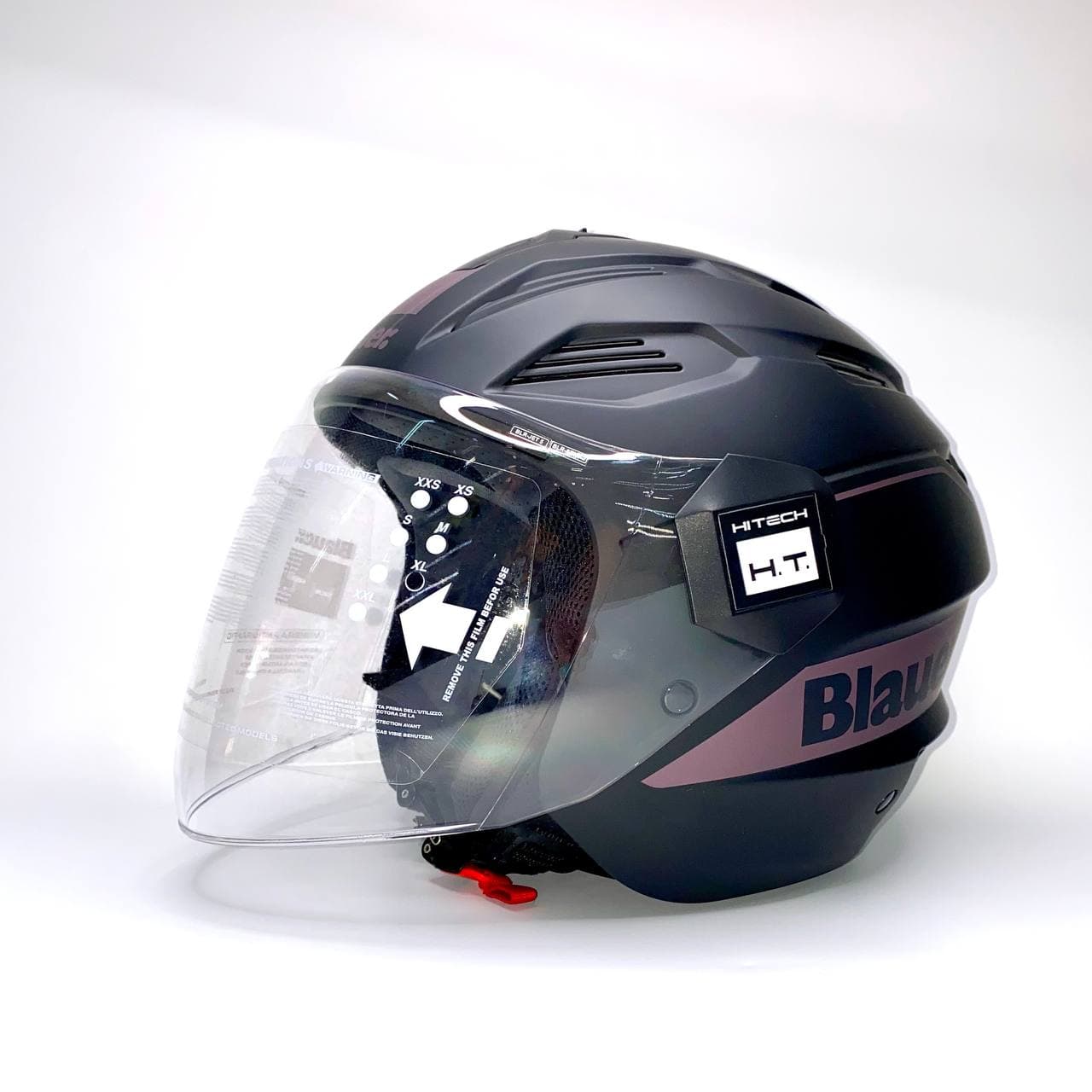 Blauer Helmets Model BRAT Matt Black Titanium Reflex - KMX Helmets